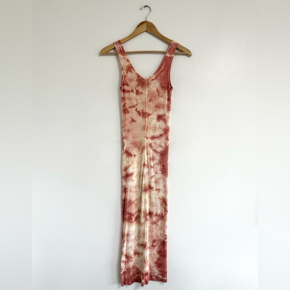 ENZA COSTA Silk Rib Tank Midi Dress in Adobe Ionic fitted tie dye - Picture 3 of 9
